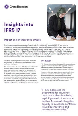 Insights into IFRS 17: Impact on non-insurance entities