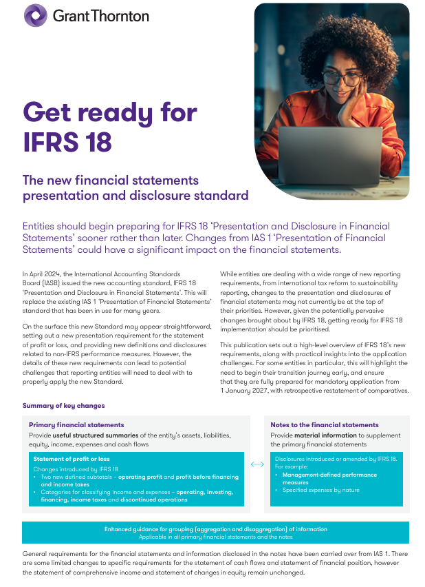 Preparing for the Transition to IFRS 18